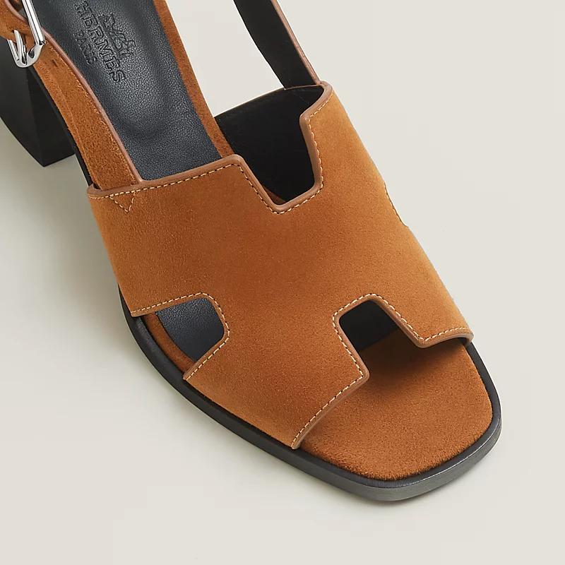 Giày Hermes Elbe 60 Sandal Nữ Nâu